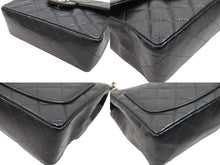 画像をギャラリービューアに読み込む, CHANEL シャネル ミニマトラッセ チェーンショルダーバッグ ココマーク 6番台 キャビアスキン ブラック シルバー 美品 中古 52267