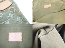 Load image into Gallery viewer, 極美品 LouisVuitton ルイヴィトン ネオスピーディ ハンドバッグ M95215 モノグラムデニム レザー カーキ ゴールド金具 中古 52271