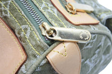 Load image into Gallery viewer, 極美品 LouisVuitton ルイヴィトン ネオスピーディ ハンドバッグ M95215 モノグラムデニム レザー カーキ ゴールド金具 中古 52271