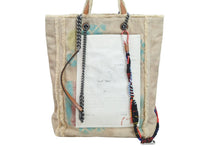 画像をギャラリービューアに読み込む, 極美品 CHANEL シャネル トートバッグ グラフィティ アクト2 ブリコラージュ 19番台 2014年春夏 コットンキャンバス ブラウン 中古 52310