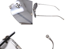 画像をギャラリービューアに読み込む, CHANEL シャネル ココマーク サングラス シルバー アイウェア メガネ 小物 57□19 4002 良品 中古 52334