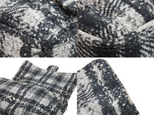 Load image into Gallery viewer, CHANEL シャネル ショルダーバッグ 18番台 2014 ツイード柄 チェーンショルダー グレー ナイロン シルバー金具 美品 中古 52341