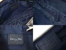 画像をギャラリービューアに読み込む, Christian Dior クリスチャンディオール ハンドバッグ トロッター CDロゴ ネイビー 美品 中古 52346