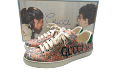 GUCCI グッチ エース フローラル スニーカー マルチカラー ロゴ 花 靴 レザー 636357 サイズ6 美品 中古 52356