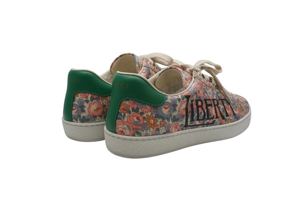 GUCCI グッチ エース フローラル スニーカー マルチカラー ロゴ 花 靴 レザー 636357 サイズ6 美品 中古 52356