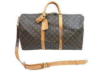 画像をギャラリービューアに読み込む, LOUIS VUITTON ルイ・ヴィトン ボストンバッグ キーポルバンドリエール50 ゴールド金具 カデナ付き 良品 中古 M41416