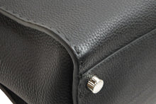 画像をギャラリービューアに読み込む, FENDI フェンディ ハンドバッグ ビジネスバッグ ピーカブー 7VA388 シルバー金具 ブラック セレリア レザー 美品 中古 52390