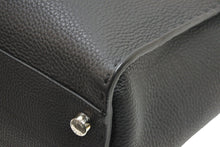 画像をギャラリービューアに読み込む, FENDI フェンディ ハンドバッグ ビジネスバッグ ピーカブー 7VA388 シルバー金具 ブラック セレリア レザー 美品 中古 52390