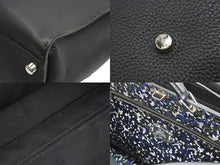 画像をギャラリービューアに読み込む, FENDI フェンディ ハンドバッグ ビジネスバッグ ピーカブー 7VA388 シルバー金具 ブラック セレリア レザー 美品 中古 52390