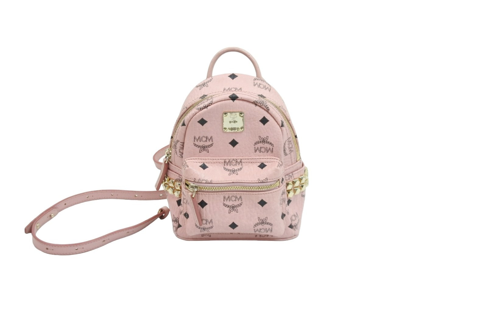 MCM コニャック モノグラム 80s ビンテージ レザージャケット レア 80年代 80s 茶色 ブラウン アメリカ製 ミリタリータイプ 本革 革ジャン