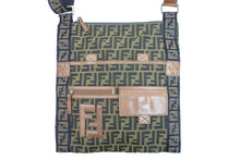 画像をギャラリービューアに読み込む, FENDI フェンディ ショルダーバッグ 8BH006 00NY0 FORT2 サコッシュ ズッカ ブラウン ナイロン ゴールド金具 良品 中古 52420