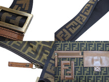 画像をギャラリービューアに読み込む, FENDI フェンディ ショルダーバッグ 8BH006 00NY0 FORT2 サコッシュ ズッカ ブラウン ナイロン ゴールド金具 良品 中古 52420