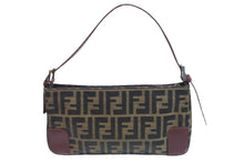 画像をギャラリービューアに読み込む, FENDI フェンディ ハンドバッグ ワンショルダー ズッカ ブラウン キャンバス レザー 8BR207 シルバー金具 美品 中古 52427