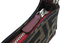 画像をギャラリービューアに読み込む, FENDI フェンディ ハンドバッグ ワンショルダー ズッカ ブラウン キャンバス レザー 8BR207 シルバー金具 美品 中古 52427