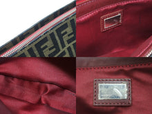 画像をギャラリービューアに読み込む, FENDI フェンディ ハンドバッグ ワンショルダー ズッカ ブラウン キャンバス レザー 8BR207 シルバー金具 美品 中古 52427