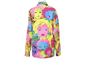 Versace ヴェルサーチ 長袖シャツ Betty Boop Marilyn Monroe ベティ・ブープ マリリン・モンロー 極美品 中古 52440