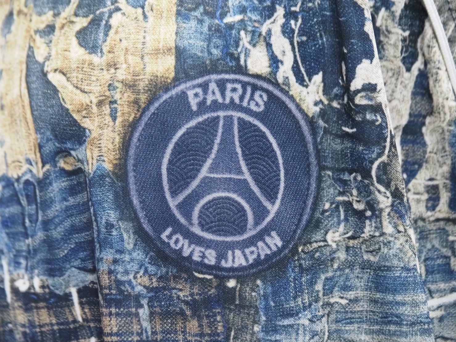 新品未使用品 パリサンジェルマン Poggy × Paris Saint-GermainPSG 半袖シャツ ボロプリント ネイビー サイズXL  52491