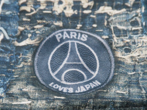 新品未使用品 パリサンジェルマン Poggy × Paris Saint-GermainPSG ショートパンツ ボロプリント ネイビー サイズL 中古 52493