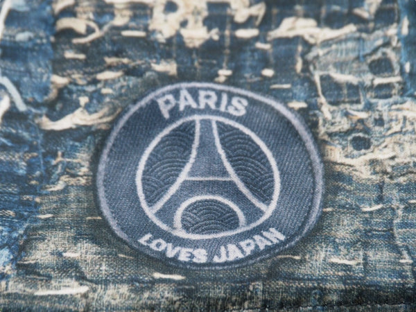 新品未使用品 パリサンジェルマン Poggy × Paris Saint-GermainPSG ショートパンツ ボロプリント ネイビー サイズL 中古 52493