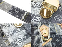 画像をギャラリービューアに読み込む, 極美品 LouisVuitton ルイヴィトン パッチワーク ポスティ メッセンジャーバッグ M95375 モノグラムデニム グレー 中古 52521