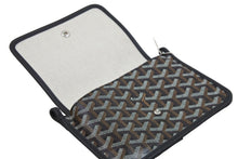 画像をギャラリービューアに読み込む, 新品未使用 GOYARD ゴヤール ショルダーバッグ プリュメ ポーチウォレット ブラック PVC レザー シルバー金具 中古 52531
