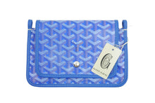 画像をギャラリービューアに読み込む, 新品未使用 GOYARD ゴヤール ショルダーバッグ プリュメ ポーチウォレット ブルー PVC レザー シルバー金具 中古 52532