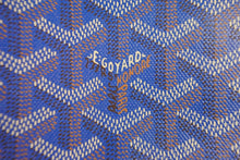 画像をギャラリービューアに読み込む, 新品未使用 GOYARD ゴヤール ショルダーバッグ プリュメ ポーチウォレット ブルー PVC レザー シルバー金具 中古 52532