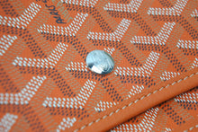 画像をギャラリービューアに読み込む, 新品未使用 GOYARD ゴヤール ショルダーバッグ プリュメ ポーチウォレット オレンジ PVC レザー シルバー金具 中古 52533
