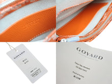 画像をギャラリービューアに読み込む, 新品未使用 GOYARD ゴヤール ショルダーバッグ プリュメ ポーチウォレット オレンジ PVC レザー シルバー金具 中古 52533