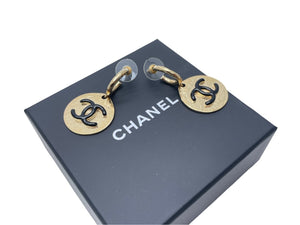 CHANEL シャネル メタルサークルピアス フープピアス ココマーク 22AW L22A刻印 ゴールド ブラック 7ｇ レディース 美品 中古  52548 – Casanova Vintage