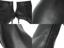 Load image into Gallery viewer, 新品未使用品 Christian Louboutin クリスチャンルブタン パンプス ショートブーツ ポインテッドトゥ レザー ブラック 38 中古52592