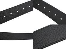 Load image into Gallery viewer, 新品未使用 LouisVuitton ルイヴィトン ベルト サンチュール LVオートグラフ M0187 85/34 レザー ブラック シルバー金具 中古 52594