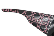 Load image into Gallery viewer, Christian Dior クリスチャン・ディオール サングラス cannage 1 atm8 ヴィンテージ 一枚レンズ ブラック ピンク 美品 中古 52597