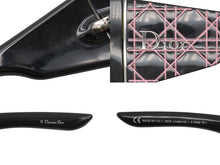 Load image into Gallery viewer, Christian Dior クリスチャン・ディオール サングラス cannage 1 atm8 ヴィンテージ 一枚レンズ ブラック ピンク 美品 中古 52597