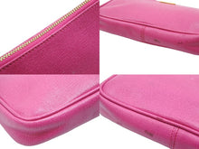 画像をギャラリービューアに読み込む, FENDI フェンディ ポーチ ワンショルダーバッグ 8M0271-F09 139-2354 レザー ピンク ゴールド金具 美品 中古 52631