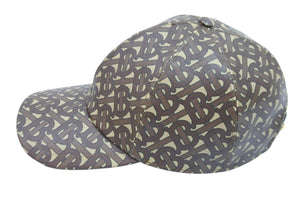BURBERRY バーバリー キャップ 帽子 TB モノグラム BURW01W ブラウン イタリア製 サイズL 美品 中古 52635