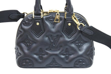 画像をギャラリービューアに読み込む, 新品同様 LOUIS VUITTON ルイ・ヴィトン ハンドバッグ アルマ・ソフトBB ノワール バブルグラム M59793 ゴールド金具 中古 52644