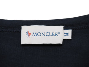 MONCLER モンクレール 半袖Ｔシャツ カットソー コットン ネイビー ロゴ サイズM RN116347 美品 中古 52708