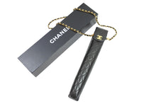 Load image into Gallery viewer, CHANEL シャネル マトラッセ チェーン ショルダー 折り畳み傘 ケース ラムスキン ブラック 小物 ココマーク 良品 中古 52718