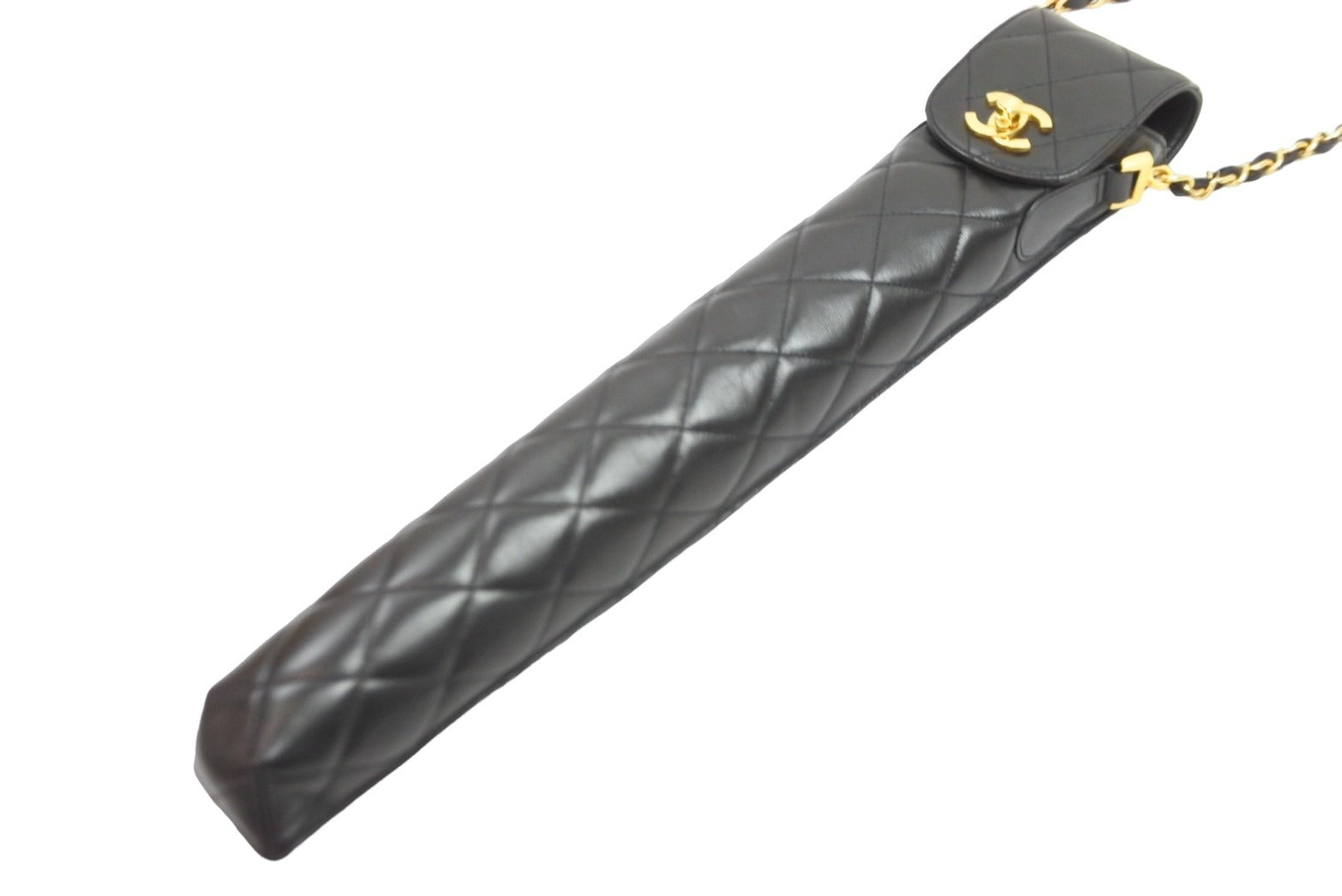 美品　シャネル マトラッセチェーンショルダーケース付き 折り畳み傘 CHANEL シャネル マトラッセ チェーン ショルダー 折り畳み傘 ケース