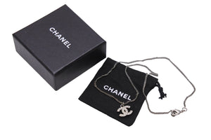 CHANEL シャネル ネックレス ラインストーン ココマーク B11V シルバー