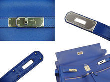Load image into Gallery viewer, 極美品 エルメス ケリーラキ 35 ハンドバッグ 内縫 スイフト ブルーエレクトリック シルバー金具 □O刻印 52736