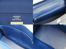 Load image into Gallery viewer, 極美品 エルメス ケリーラキ 35 ハンドバッグ 内縫 スイフト ブルーエレクトリック シルバー金具 □O刻印 52736