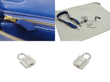 Load image into Gallery viewer, 極美品 エルメス ケリーラキ 35 ハンドバッグ 内縫 スイフト ブルーエレクトリック シルバー金具 □O刻印 52736