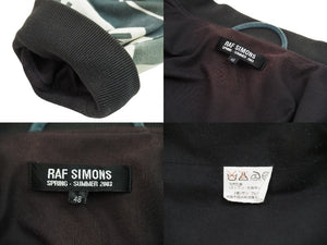 神 RAF SIMONS ラフシモンズ 03SS 消費者期 ピーターポッター グラフィック ボンバージャケット MA-1 48 アーカイブ 中古 52742