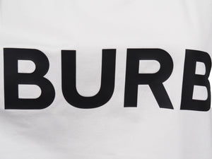 BURBERRY バーバリー 半袖Ｔシャツ S2012093 HORSEFERRY オーバーサイズ ホワイト ブラック コットン XS 美品 中古 52757