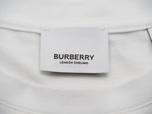 BURBERRY バーバリー 半袖Ｔシャツ S2012093 HORSEFERRY オーバーサイズ ホワイト ブラック コットン XS 美品 中古 52757