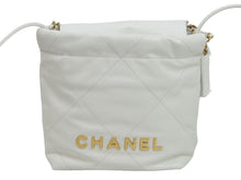 Load image into Gallery viewer, 新品同様 CHANEL22 シャネル ショルダーバッグ チェーンショルダーバッグ カーフスキン AS3980 ホワイト ゴールド金具 中古 52781