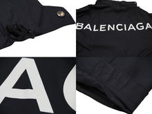 画像をギャラリービューアに読み込む, BALENCIAGA バレンシアガ ブルゾン 17aw 492114 ナイロン ブラック サイズ34 シルバー金具 美品 中古 52798