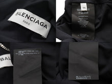 画像をギャラリービューアに読み込む, BALENCIAGA バレンシアガ ブルゾン 17aw 492114 ナイロン ブラック サイズ34 シルバー金具 美品 中古 52798